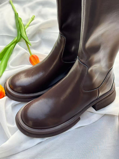 Stivale Lungo marrone con lucchetto