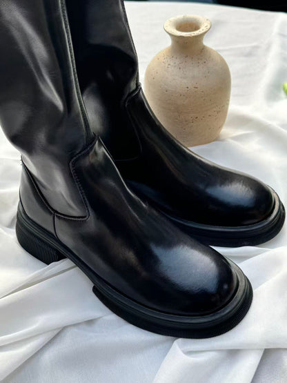 Stivale Lungo nero con lucchetto